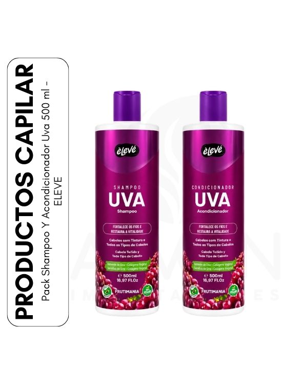 PACK SHAMPOO Y ACONDICIONADOR UVA 500 ML - ELEVE - 1