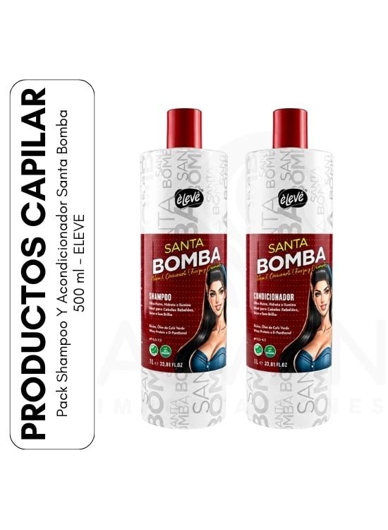 PACK SHAMPOO Y ACONDICIONADOR SANTA BOMBA 500 ML - ELEVE - 1