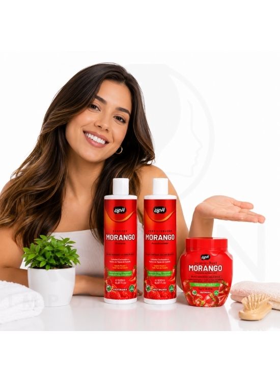 PACK MORANGO SHAMPOO Y ACONDICIONADOR 500 ML Y TRATAMIENTO - ELEVE - 3