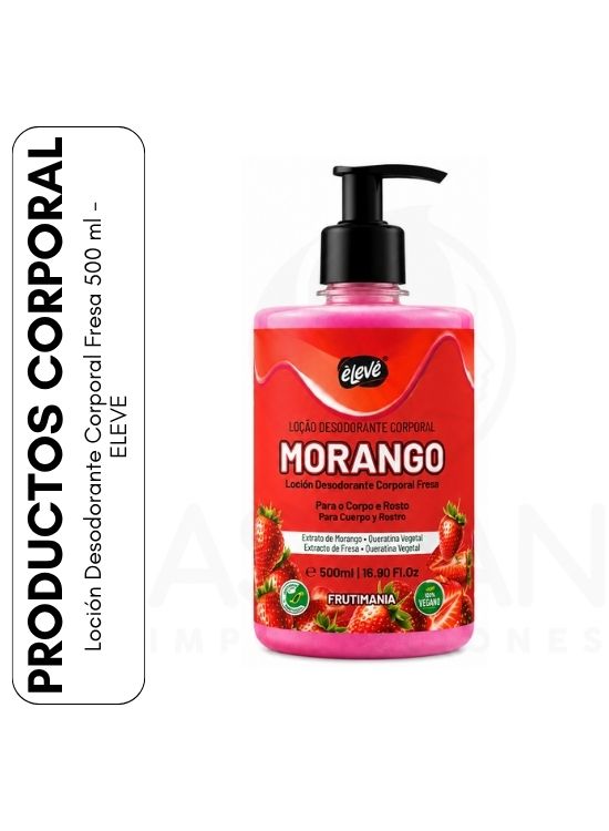 LOCIÓN DESODORANTE CORPORAL FRESA 500 ML - ELEVE - 1