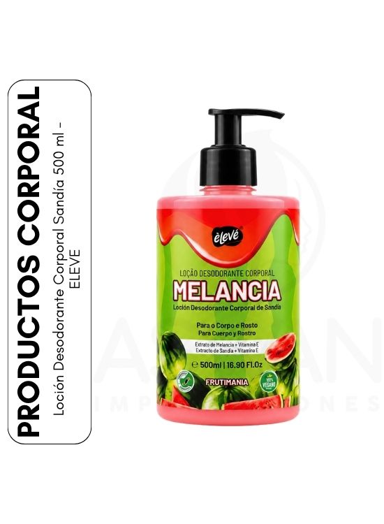 LOCIÓN DESODORANTE CORPORAL SANDÍA 500 ML - ELEVE - 1