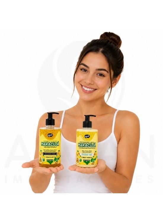 PACK JABÓN LÍQUIDO Y LOCIÓN DESODORANTE CORPORAL MARACUYÁ 500ML - ELEVE - 3