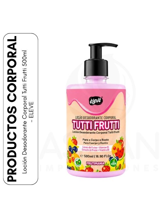 LOCIÓN DESODORANTE CORPORAL TUTTI FRUTTI 500ML - ELEVE - 1