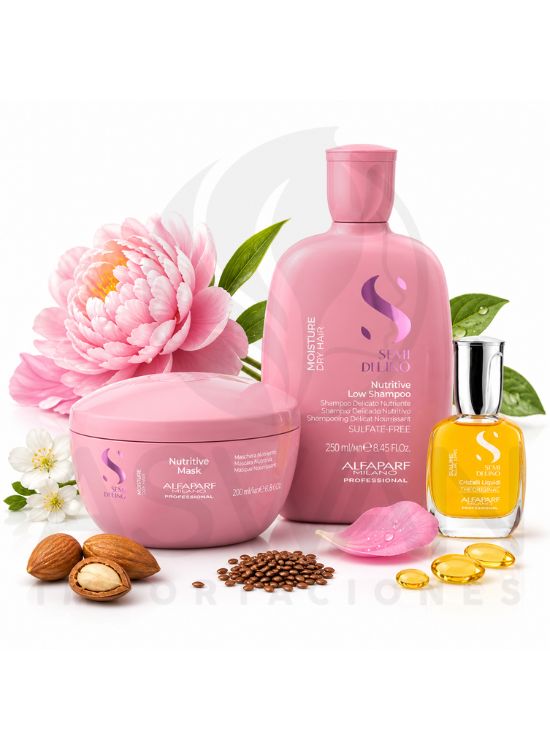 KIT SEMI DI LINO REPARATIVE + MASK + SILICONA - ALFAPARF - 2
