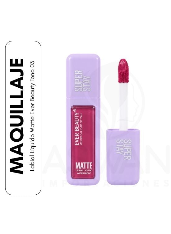 LABIAL LÍQUIDO MATTE EVER BEAUTY TONO 03 - 1