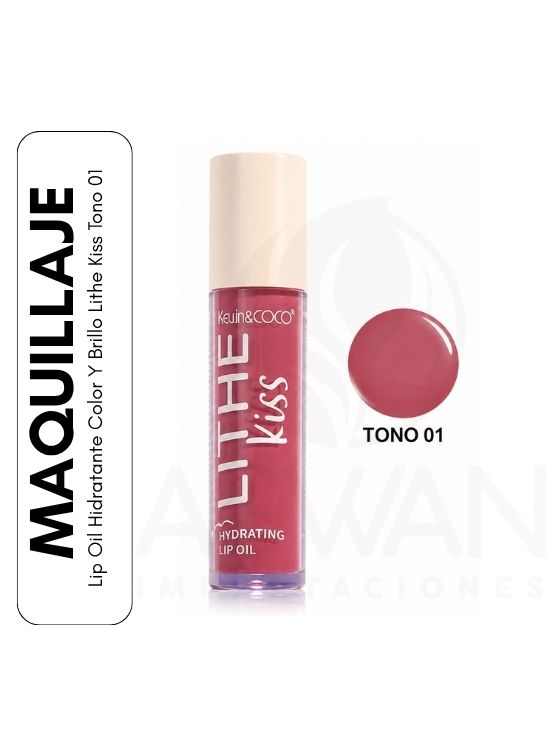 LIP OIL HIDRATANTE COLOR Y BRILLO LITHE KISS TONO 01 - 1
