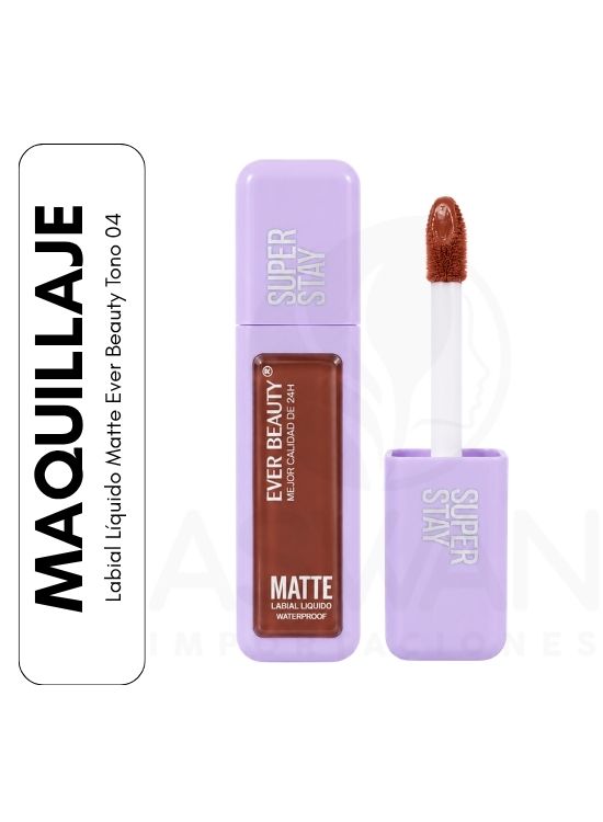 LABIAL LÍQUIDO MATTE EVER BEAUTY TONO 04 - 1