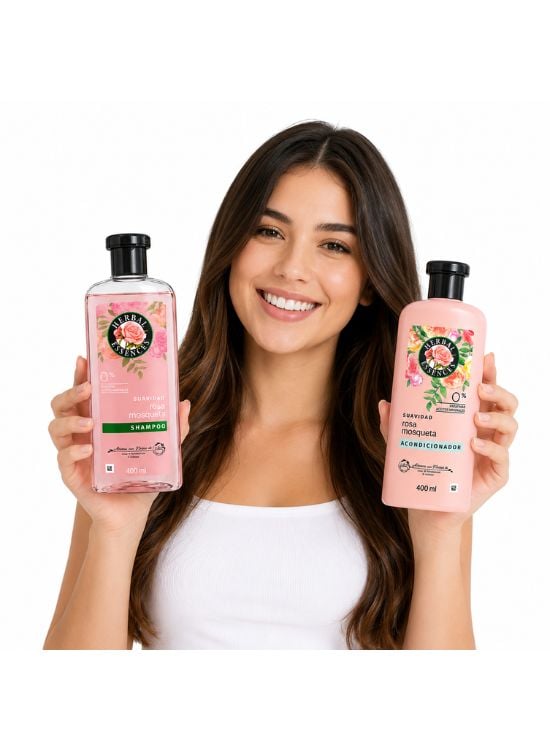 PACK ACONDICIONADOR Y SHAMPOO SUAVIDAD ROSA 400 ML - HERBAL ESSENCES - 3