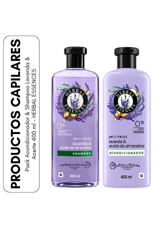 PACK ACONDICIONADOR Y SHAMPOO LAVANDA Y ACEITE 400 ML - HERBAL ESSENCES - 1