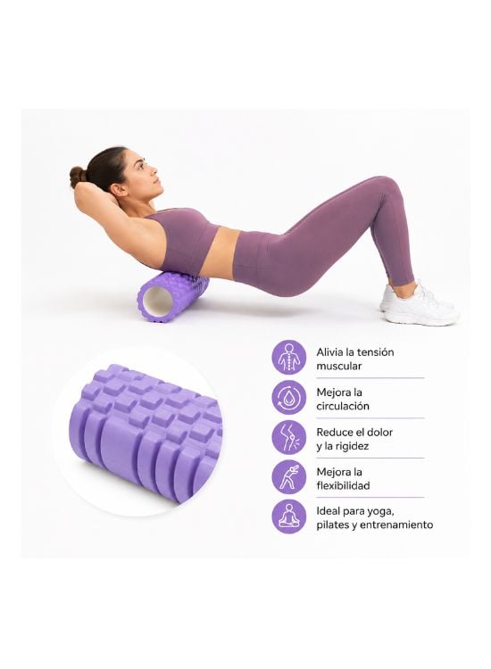 ROLLER YOGA FITNESS ECO MASAJEADOR LILA - 2