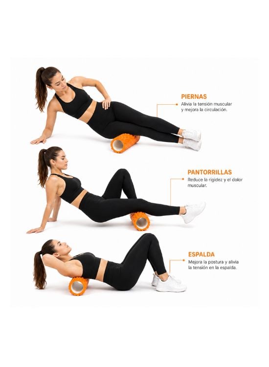 ROLLER YOGA FITNESS ECO MASAJEADOR NARANJA - 3
