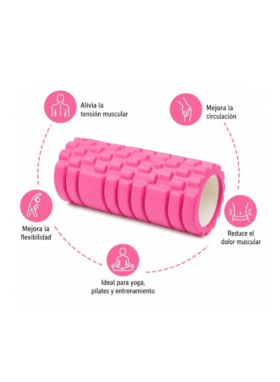 ROLLER YOGA FITNESS ECO MASAJEADOR ROSADO - 2