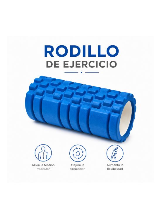 ROLLER YOGA FITNESS ECO MASAJEADOR AZUL - 2