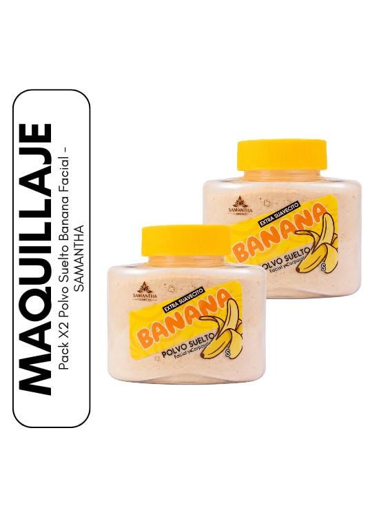 PACK X2 POLVO SUELTO BANANA FACIAL - SAMANTHA - 1