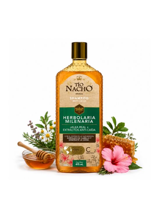 SHAMPOO ANTI-CAIDA HERBOLARIA MILENARIA 415 ML - TÍO NACHO - 2