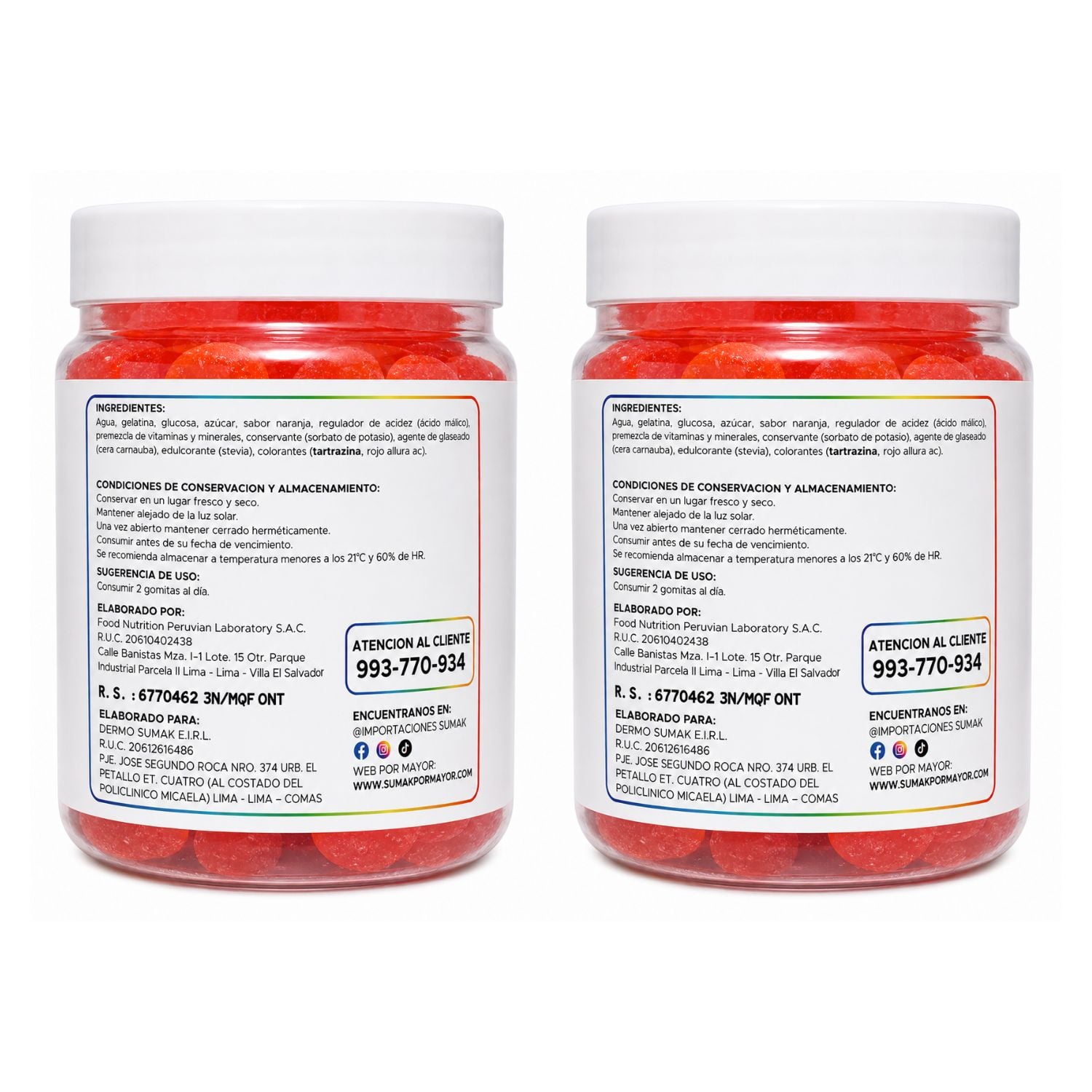 PACK X2 GOMITAS MULTIVITAMINAS ADULTOS - DERMO SUMAK - 2