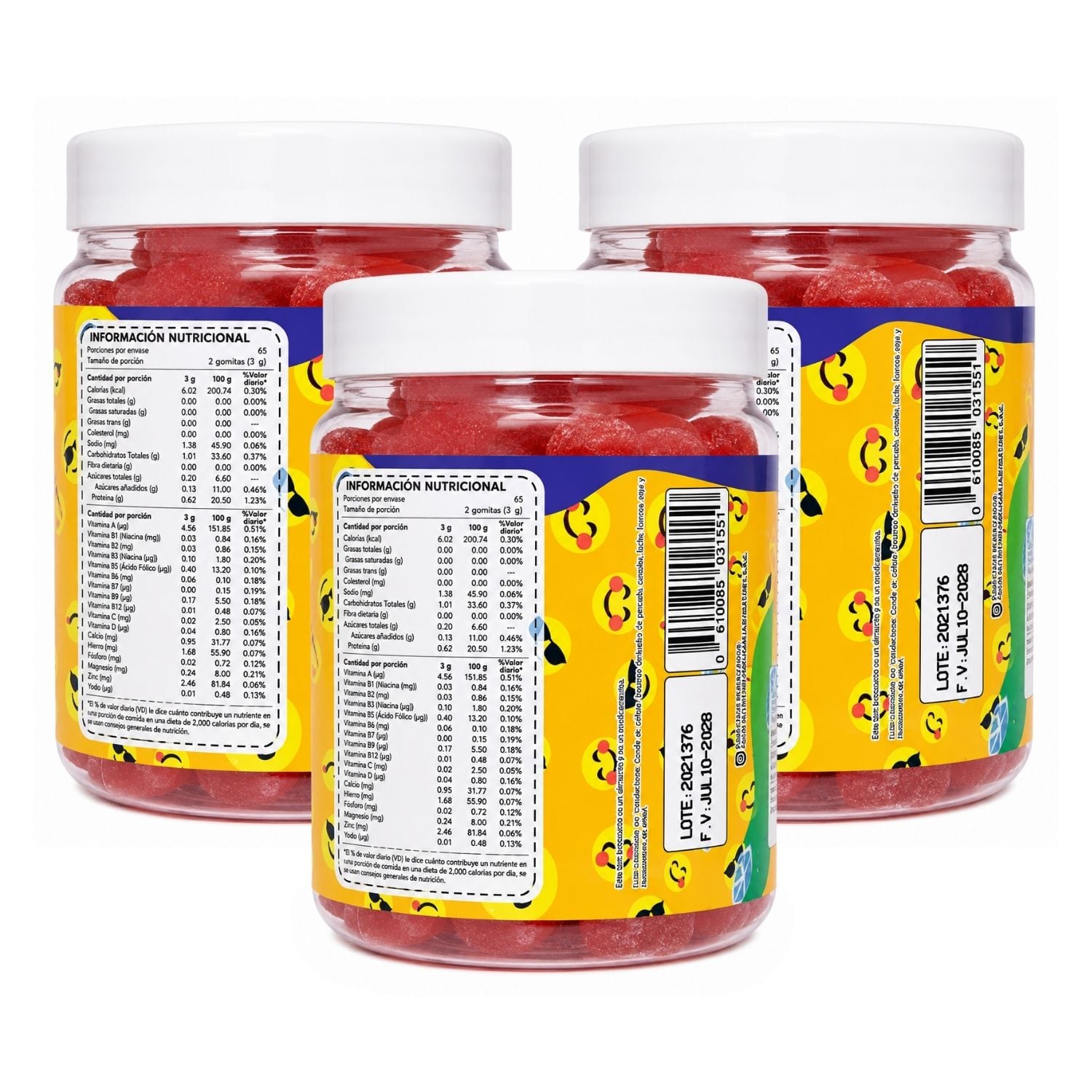 PACK X3 GOMITAS MULTIVITAMINAS NIÑOS - DERMO SUMAK - 3