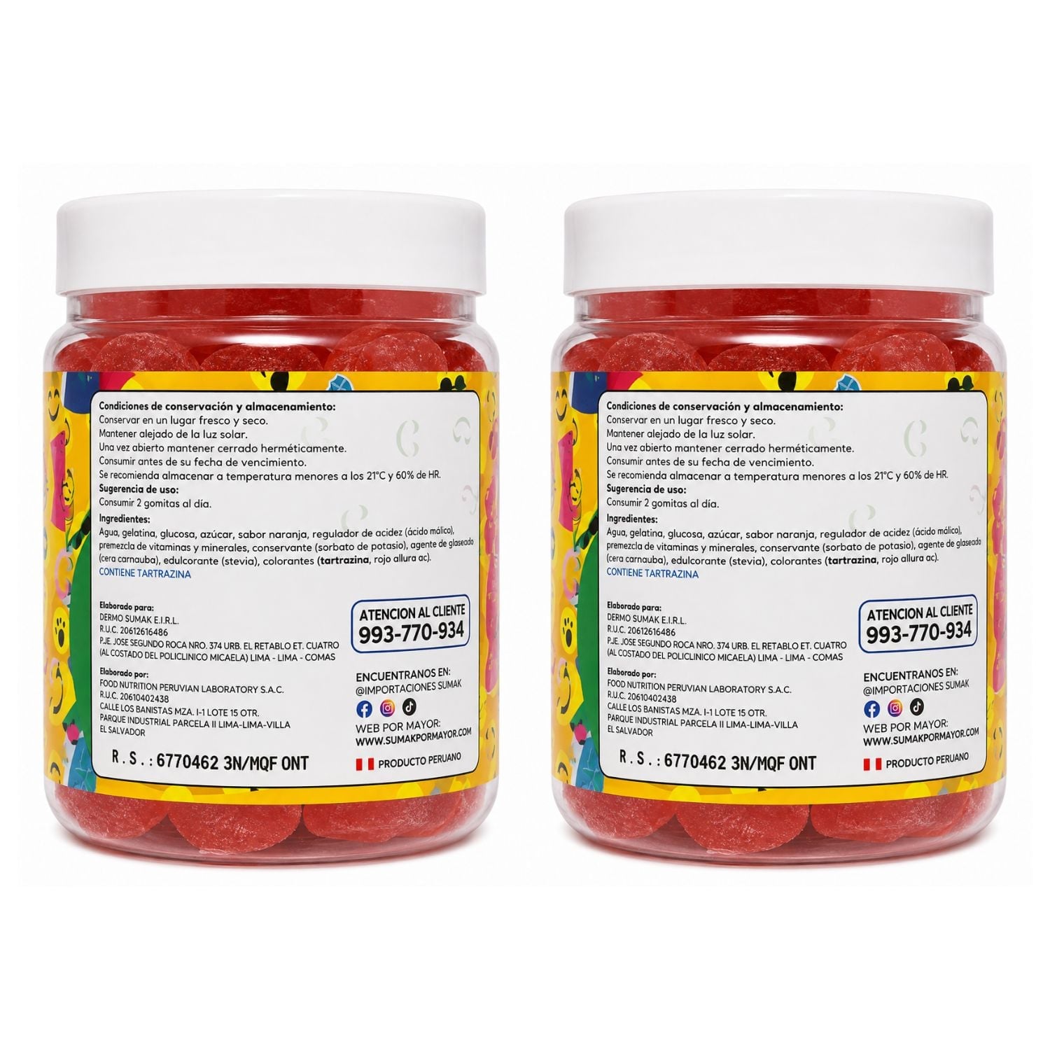 PACK X2 GOMITAS MULTIVITAMINAS NIÑOS - DERMO SUMAK - 2