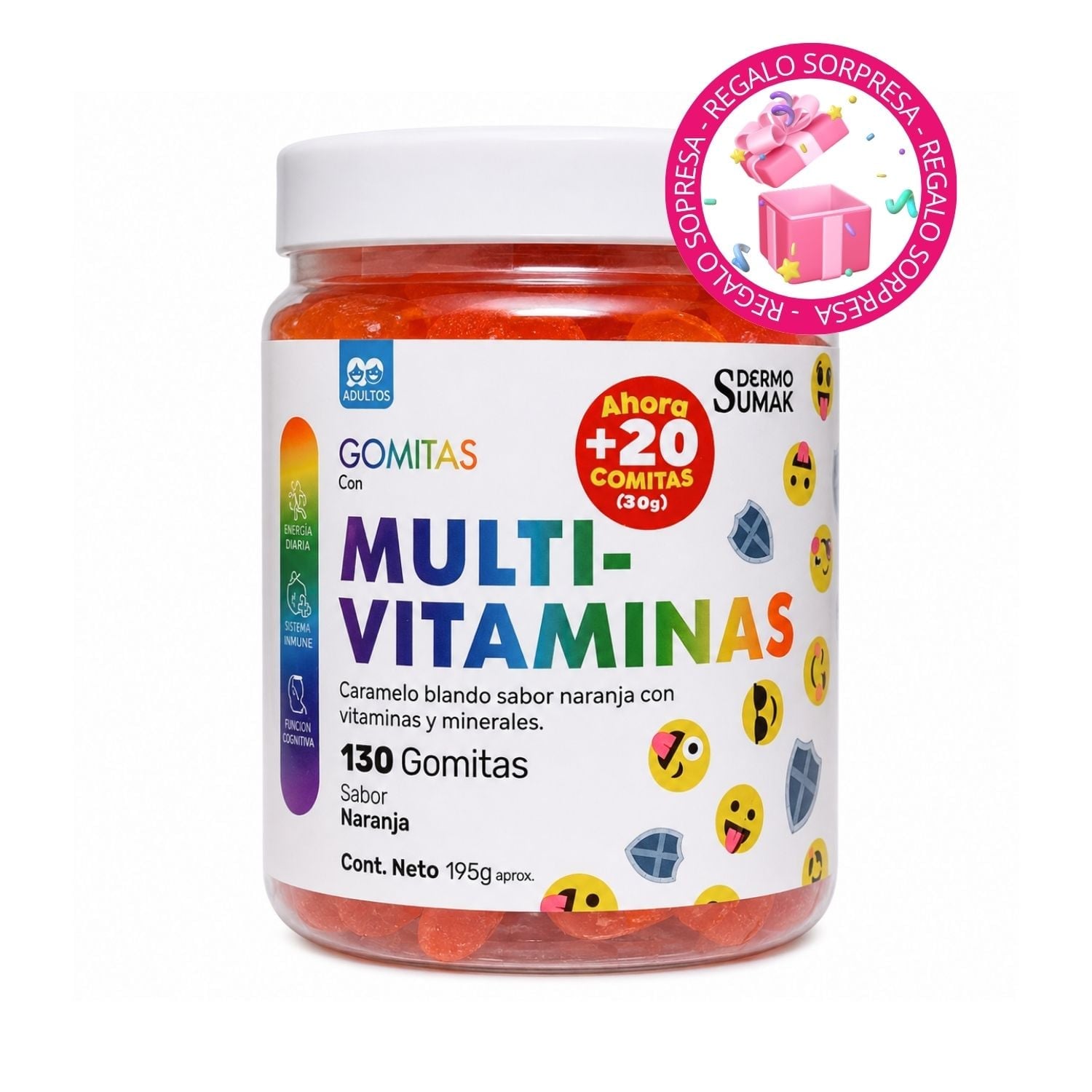 GOMITAS MULTIVITAMINAS ADULTOS - DERMO SUMAK - 1