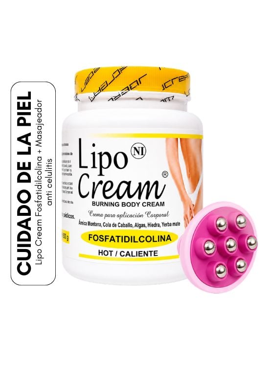 LIPO CREAM FOSFATIDILCOLINA + MASAJEADOR ANTI CELULITIS - 1
