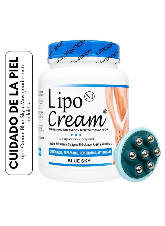 LIPO CREAM BLUE SKY + MASAJEADOR ANTI CELULITIS - 1