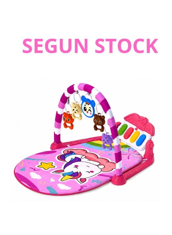 GIMNASIO DE ACTIVIDADES UNICORNIO MUSICAL PARA BEBES ROSADO - 2