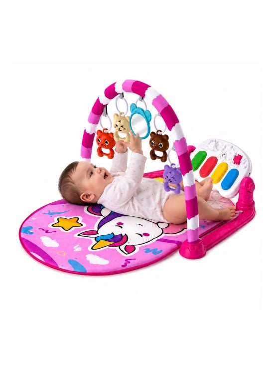 GIMNASIO DE ACTIVIDADES UNICORNIO MUSICAL PARA BEBES ROSADO - 3