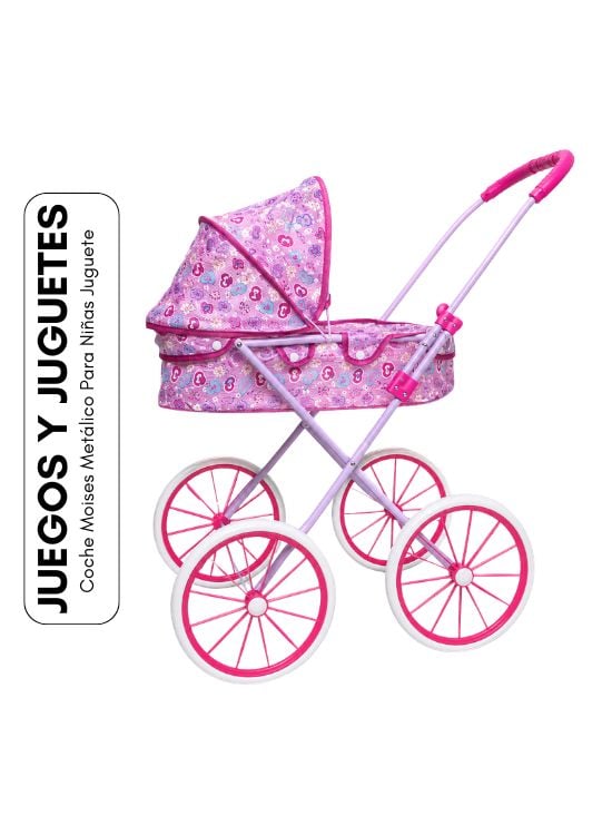 COCHE MOISES METÁLICO PARA NIÑAS JUGUETE - 1