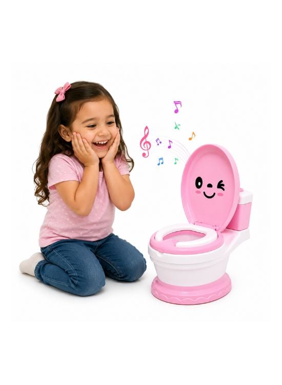 INODORO INFANTIL MUSICAL DE ENTRENAMIENTO PARA NIÑA ROSADO - 3