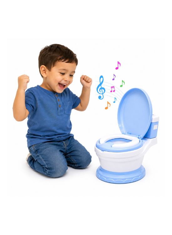 INODORO INFANTIL MUSICAL DE ENTRENAMIENTO PARA NIÑO AZUL - 3