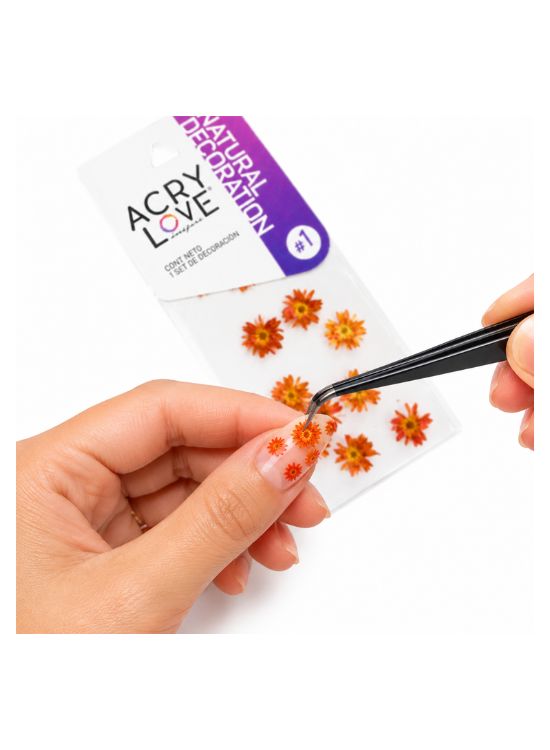 DECORACION PARA UÑAS NATURALEZA MUERTA CORONA NARANJA - 2