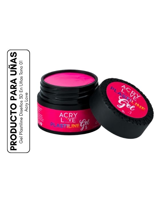 GEL PLASTILINE DISEÑOS 3D EN UÑAS TONO 01 ACRY LOVE - 1