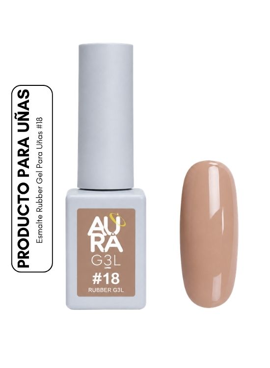 ESMALTE RUBBER GEL PARA UÑAS #18 - AURA - 1