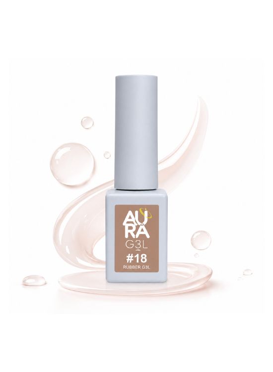 ESMALTE RUBBER GEL PARA UÑAS #18 - AURA - 2