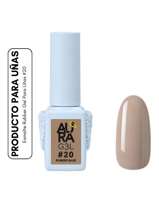 ESMALTE RUBBER GEL PARA UÑAS #20 - AURA - 1