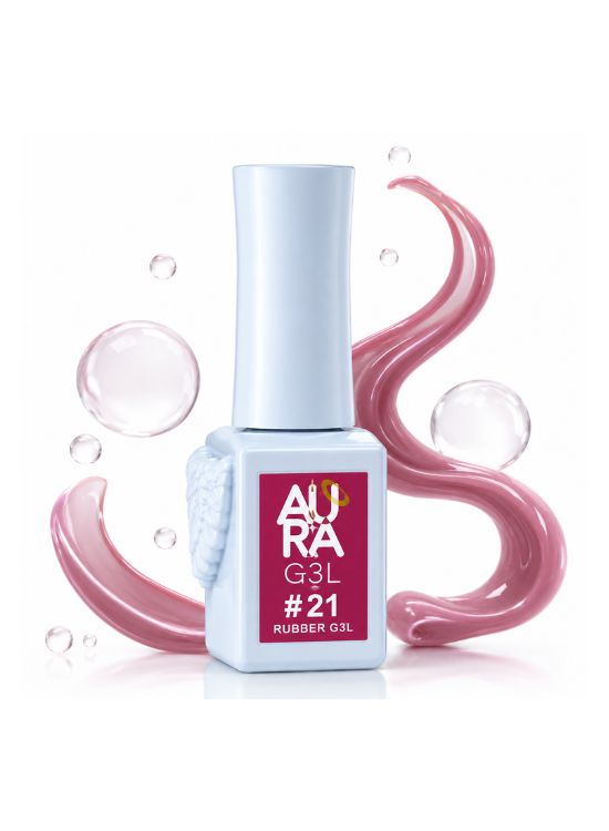 ESMALTE RUBBER GEL PARA UÑAS #21 - AURA - 2