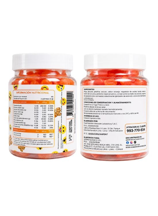 PACK X3 GOMITAS CÚRCUMA Y PIMIENTA NEGRA - DERMO SUMAK - 2