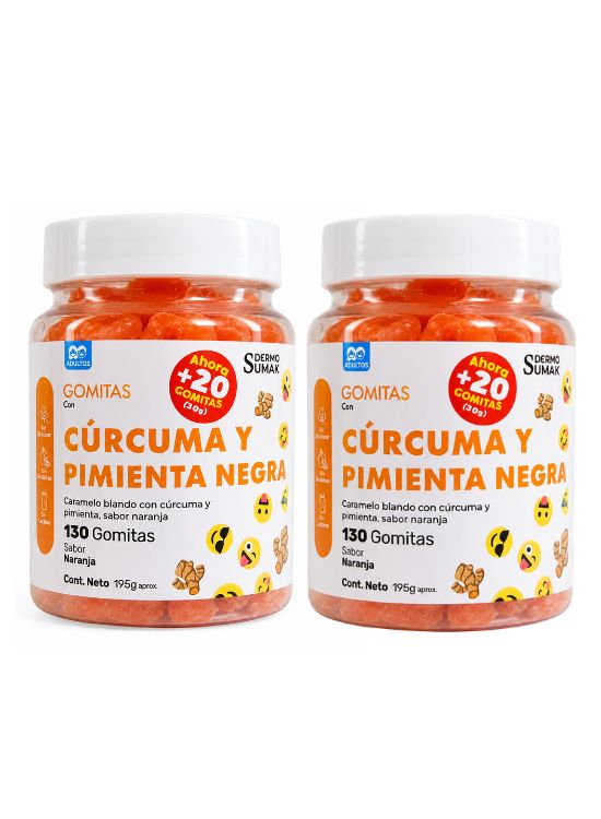 PACK X2 GOMITAS CÚRCUMA Y PIMIENTA NEGRA - DERMO SUMAK - 1