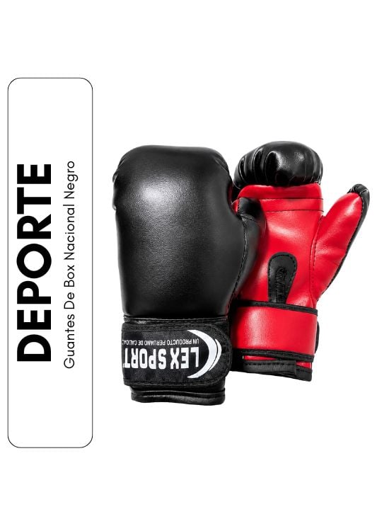 GUANTES DE BOX NACIONAL NEGRO TALLA 16 - 1