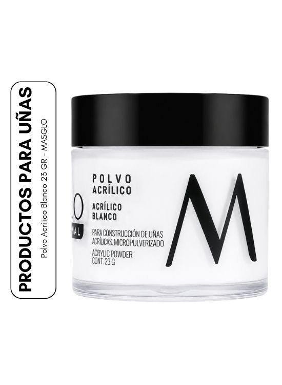 POLVO ACRÍLICO BLANCO 23 GR - MASGLO - 1