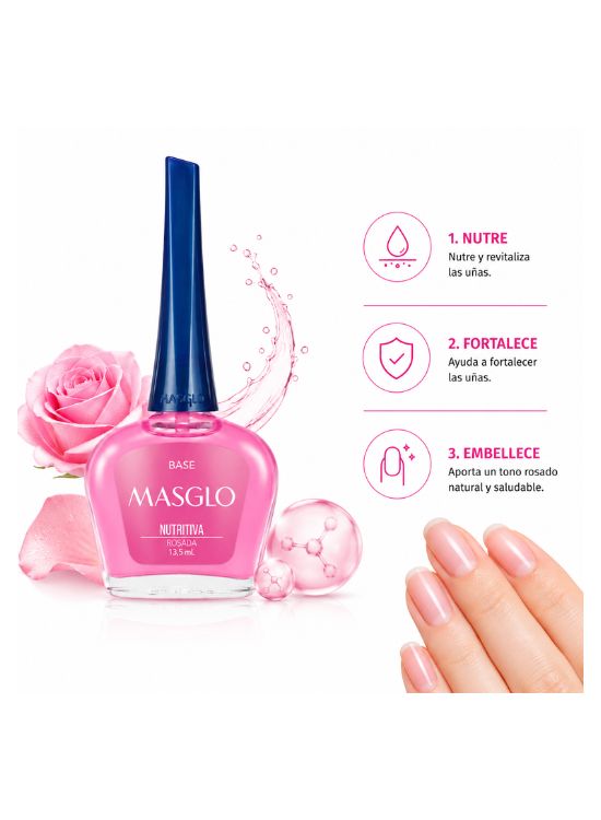BASE NUTRITIVA ROSADA 13.5 ML - MASGLO - 2