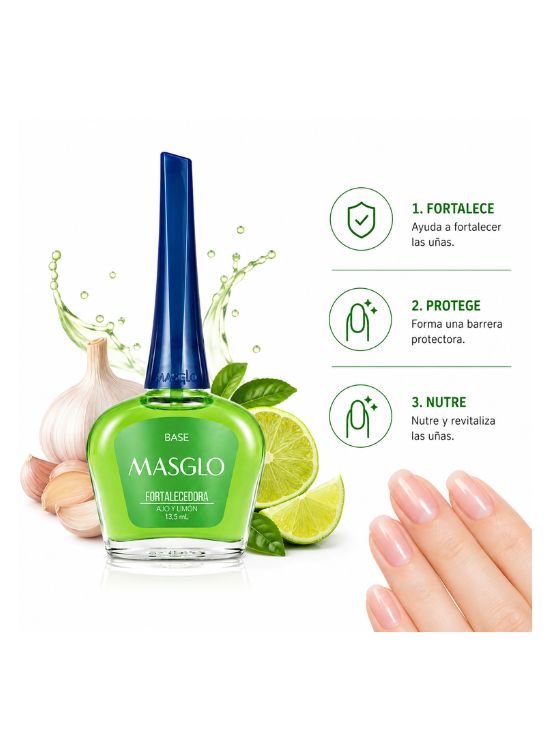 BASE FORTALECEDORA AJO Y LIMÓN 13.5 ML - MASGLO - 2