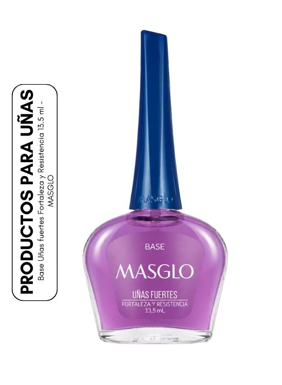 BASE UÑAS FUERTES FORTALEZA Y RESISTENCIA 13.5 ML - MASGLO - 1