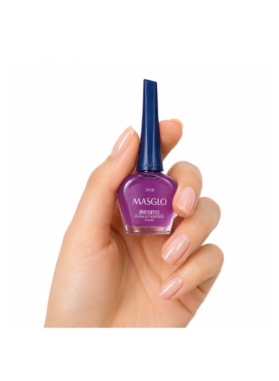 BASE UÑAS FUERTES FORTALEZA Y RESISTENCIA 13.5 ML - MASGLO - 3