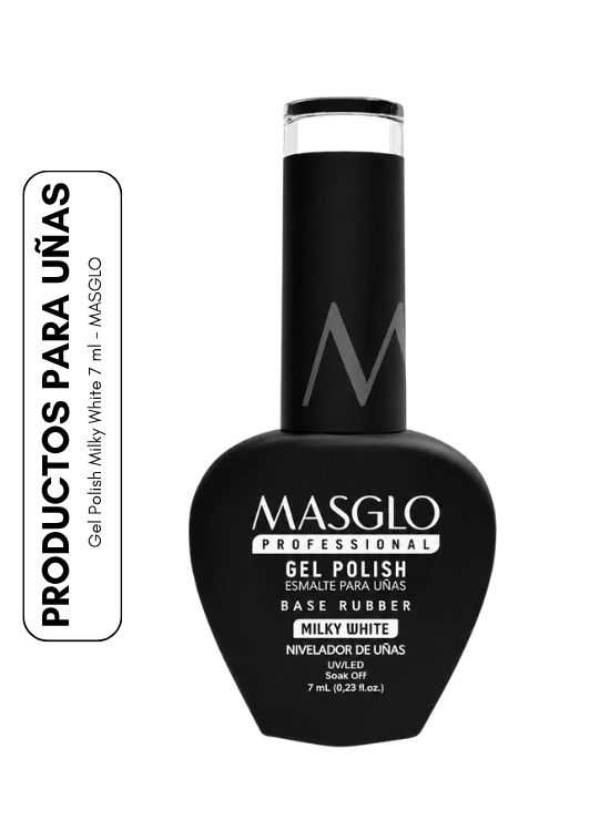 GEL POLISH BASE RUBBER MILKY WHITE 7 ML – MASGLO - 1