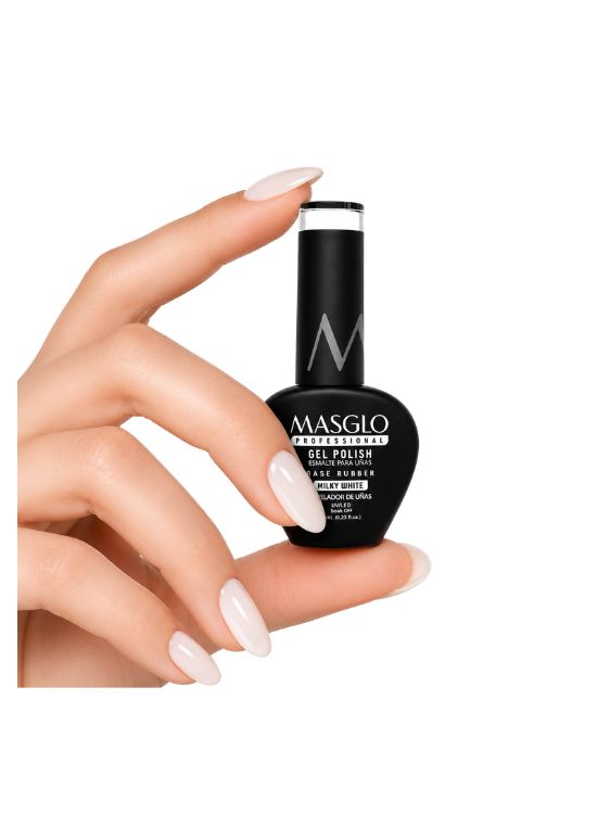 GEL POLISH BASE RUBBER MILKY WHITE 7 ML – MASGLO - 3