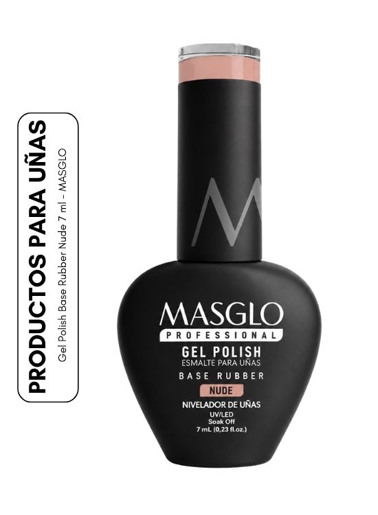 GEL POLISH BASE RUBBER NUDE 7 ML - MASGLO - 1