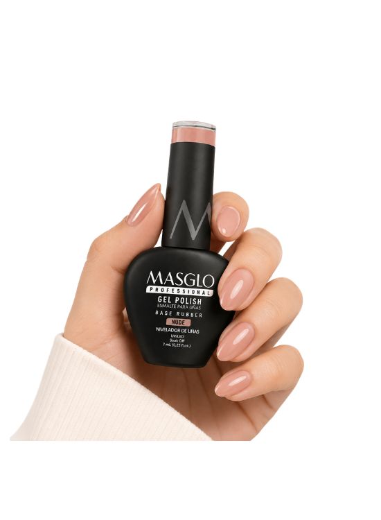GEL POLISH BASE RUBBER NUDE 7 ML - MASGLO - 3