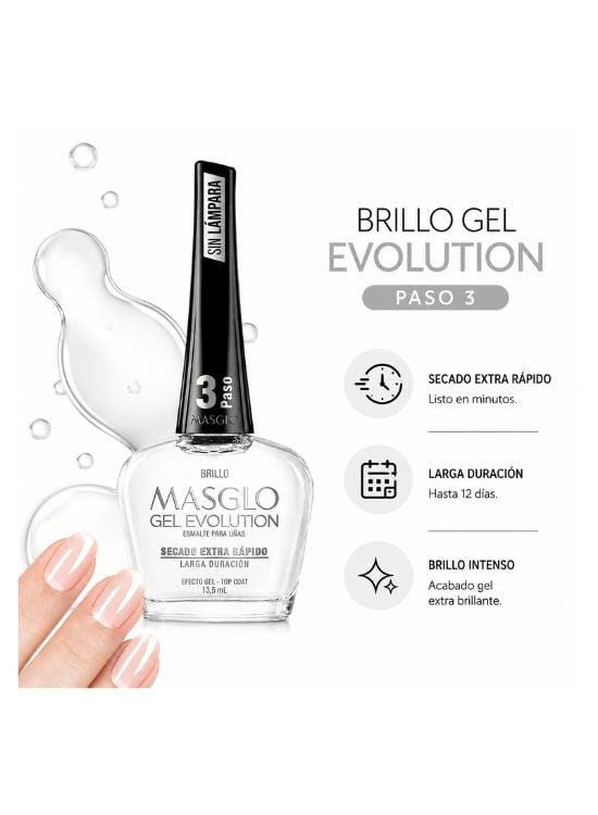 GEL BRILLO 13.5 ML EVOLUTION PASO 3 - MASGLO - 2