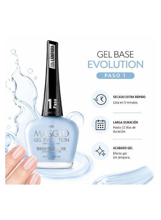 GEL BASE 13.5 ML EVOLUTION PASO 1 - MASGLO - 2